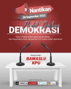 Menyongsong Pemilu Serentak Tahun 2024, PDD Bakal Gelar Diskusi Bersama KPU dan Bawaslu