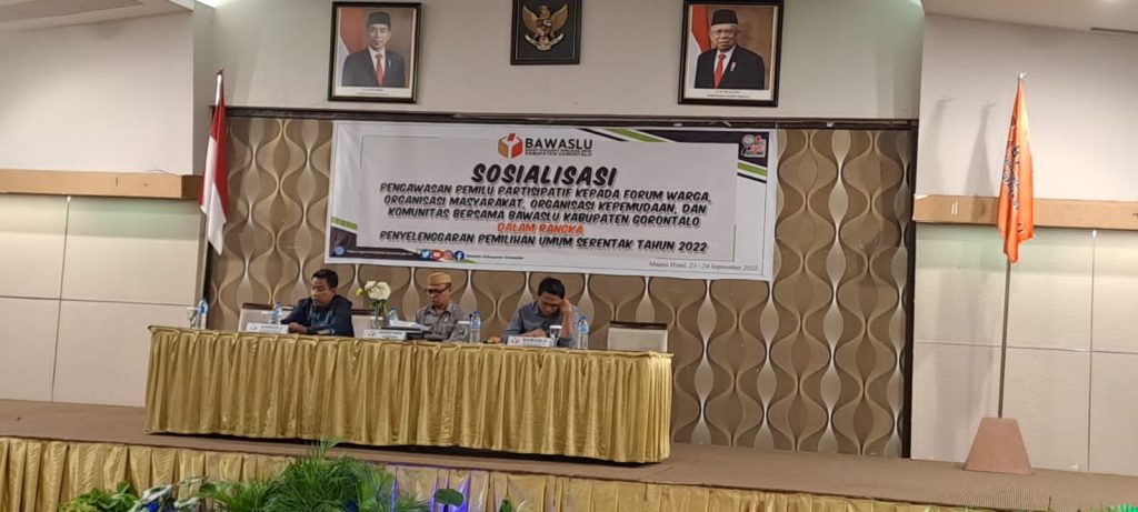 Tingkatkan Pengawasan Partisipatif, Bawaslu Kabupaten Gorontalo Gelar Sosialisasi Pengawasan Pemilu Dengan Ormas