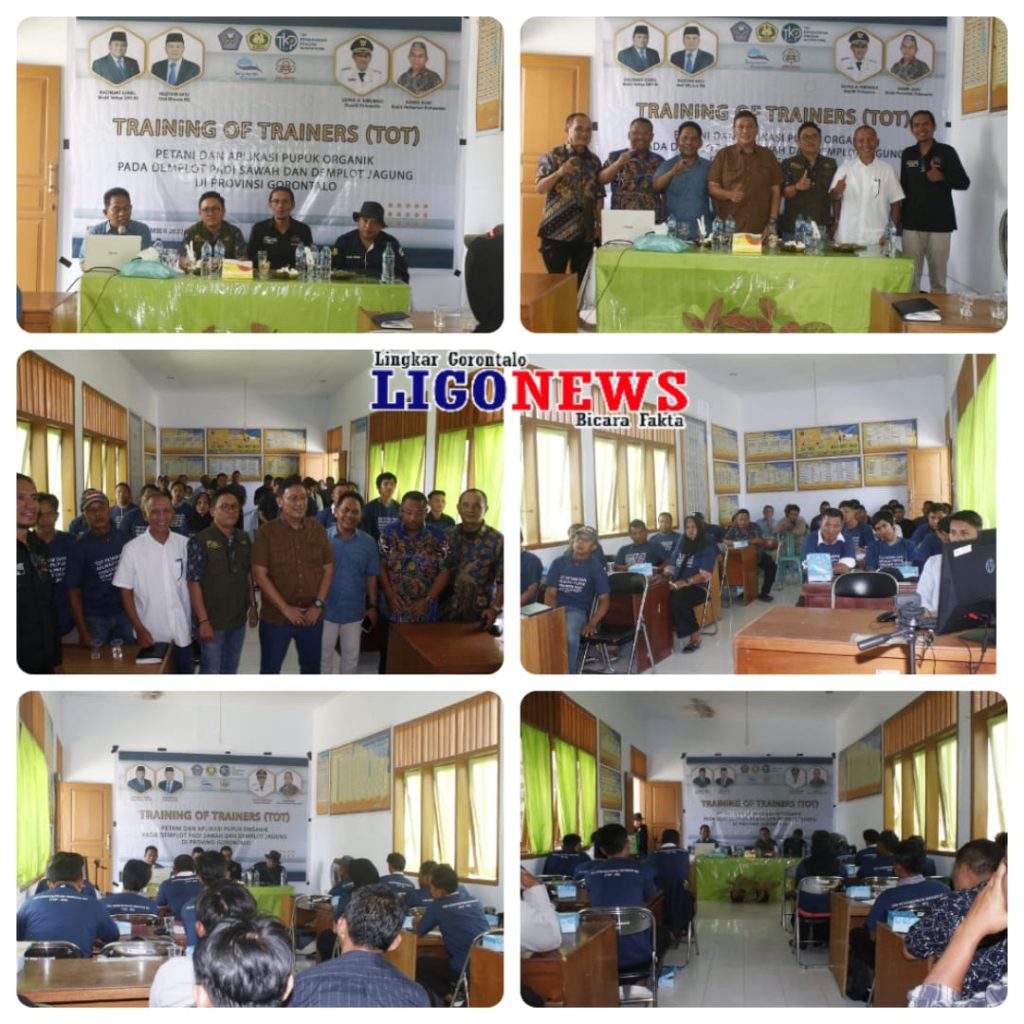 Tim Kemandirian Pangan Rachmat Gobel Bersama Dinas Pertanian Pohuwato Gelar TOT Pupuk Organik