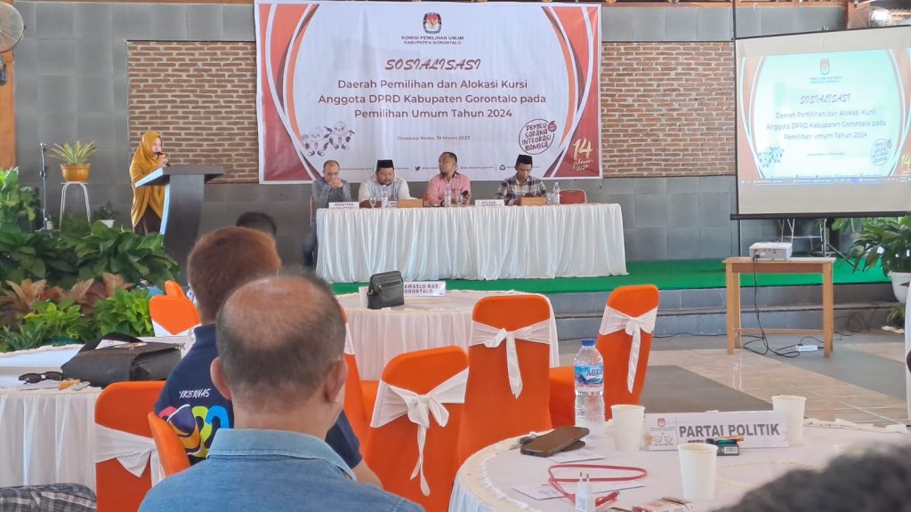 KPU Sosialisasikan Dapil dan Alokasi Kursi DPRD Kabupaten Gorontalo Pada Pileg 2024