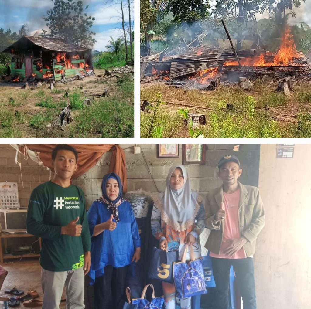 Mewakili RG, Aleg NasDem Sarifah Pangalima Serahkan Bantuan Korban Kebakaran