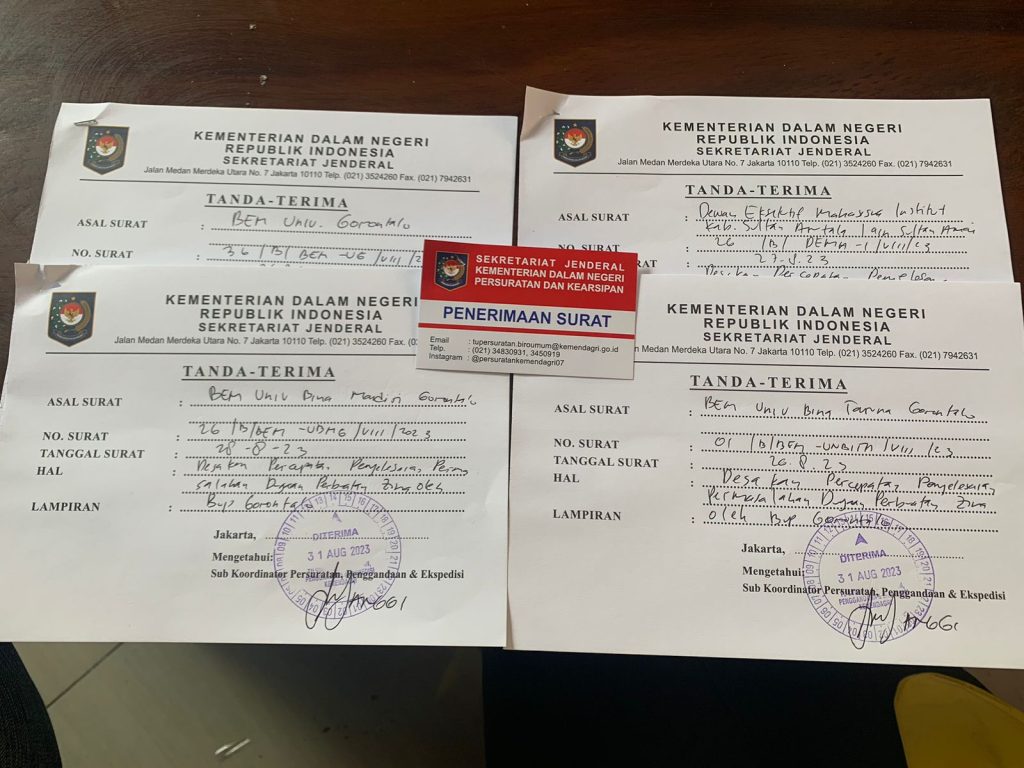 Empat BEM Gorontalo Layangkan Surat ke Kemendagri, Minta Bupati Nelson Dicopot