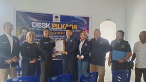 Halid Tangahu Menjadi Pendaftar Pertama Bacabup di DPD NasDem Bone Bolango.