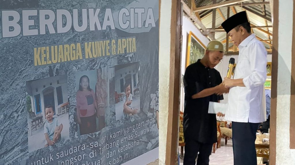 Prof RA Serahkan Tali Asih dan Beasiswa Kepada Anak Yatim Piatu Korban Longsor Tulabolo