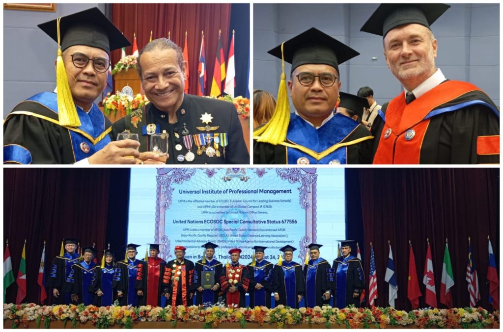 Sekretaris DPD PJS DKI Jakarta, Dianugerahi Doktor Honoris Causa dari PBB