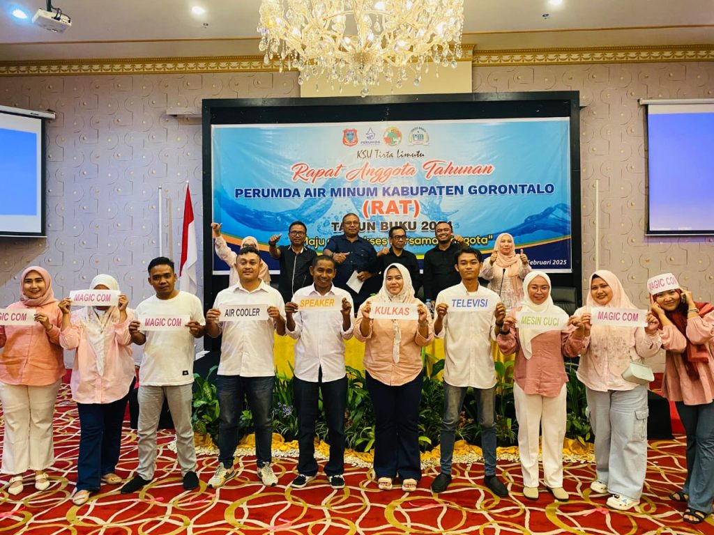 Koperasi Tirta Limutu Gelar RAT Tahunan, Karyawan Banjir Doorprize, Tahun Depan Umroh