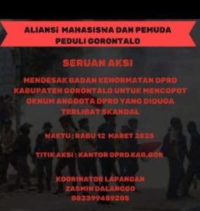 Beredar Pamflet Seruan Aksi, AMPPG Desak BK DPRD Copot Oknum Aleg Diduga Terlibat Skandal