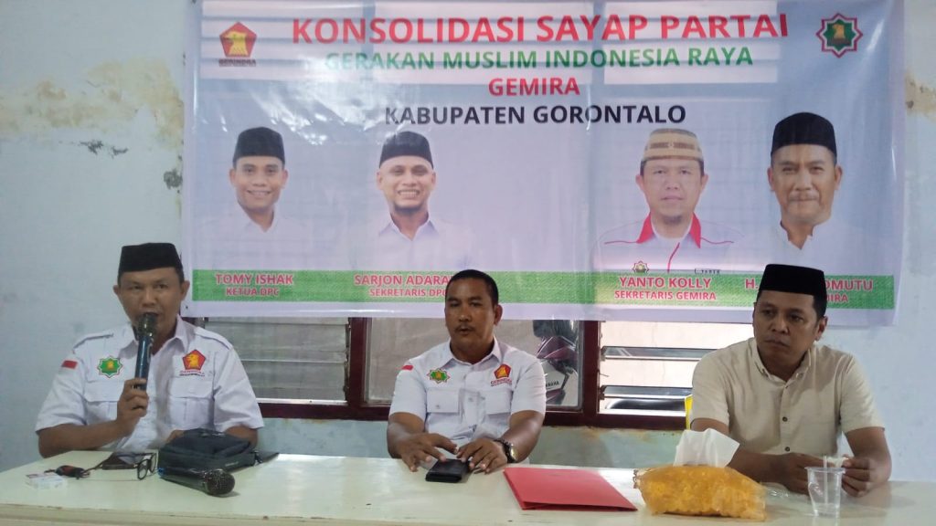 DPC Gemira Gorontalo Gelar Rapat Perdana, Gafar Tamutu Siap Kawal Program Partai Gerindra