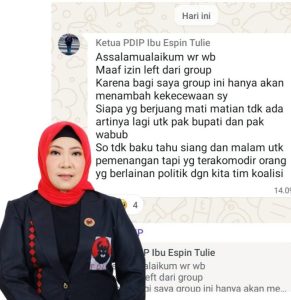 Ketua DPC PDIP Kabgor Keluar Grup, Benarkah Koalisi ST12 Bubar ?