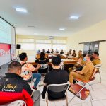 Suasana Rapat Persiapan Popnas dan Peparpenas 2025 di Aula Dispora Provinsi Gorontalo. Senin (29/9/25)