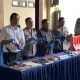 Polres Metro Jakarta Pusat menggelar konferensi pers kasus penyekapan karyawan percetakan di Senen. (detikcom)