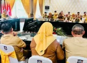 Kepala Dinsosdukcapil Gorontalo mengikuti rapat persiapan Gorontalo Karnaval Karawo 2026.
